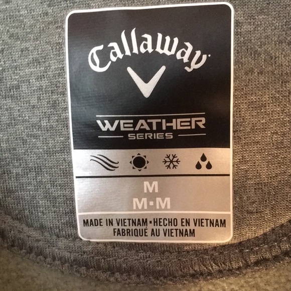 Men’s Callaway 3/4 zip sz L NWOT in greenish/Gray - Picture 3 of 5